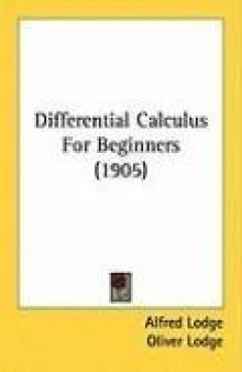 Differential calculus for beginners (1905)