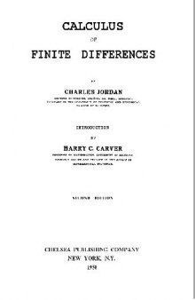 Math. Calculus of Finite Differences