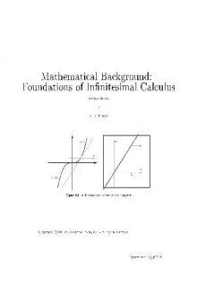 Mathematical Background Foundations of Infinitesimal Calculus