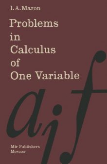 Problems in calculus of one variable