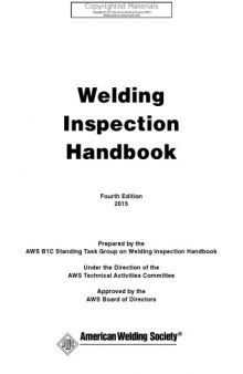 Welding inspection handbook