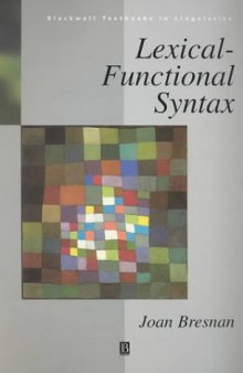 Lexical-Functional Syntax (Blackwell Textbooks in Linguistics)