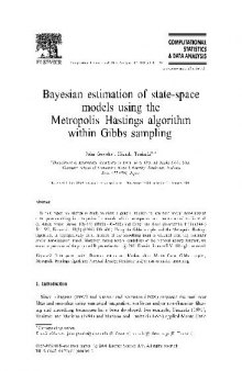 Bayesian estimation of state-space models using the Metropolis-Hastings algorithm within Gibbs sampling