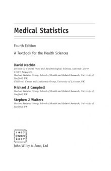 Medical statistics. A textbook for the health sciences