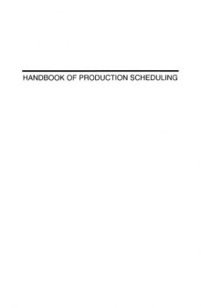 Handbook Of Production Scheduling