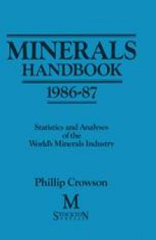 Minerals Handbook 1986–87: Statistics and Analyses of the World’s Minerals Industry