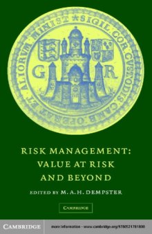 Risk Management : Value at Risk and Beyond