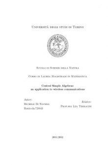 Central Simple Algebras: an application to wireless communications [thesis]