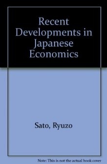 Developments in Japanese Economics