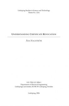 Understanding certificate revocation (Department of Electrical Engineering)