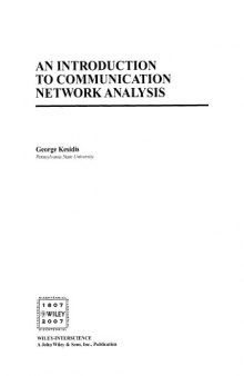 An introduction to communication network analysis