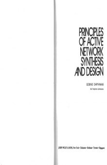 Principles of Active Network Synthesis and Design