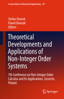 Theoretical Developments and Applications of Non-Integer Order Systems: 7th Conference on Non-Integer Order Calculus and Its Applications, Szczecin, Poland