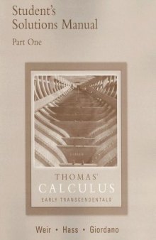 Thomas' Calculus. SOLUTION MANUAL