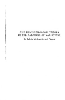 The Hamilton-Jacobi theory in the calculus of variations