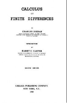Calculus of finite differences