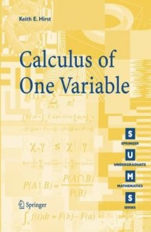 Calculus of One Variable