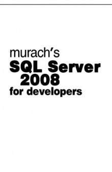 Murach&#039;s SQL Server 2008 for Developers  
