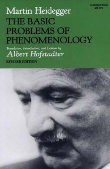 The basic problems of phenomenology