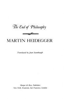 The End of Philosophy