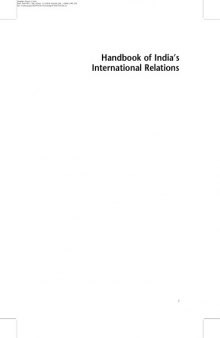 Handbook of India’s International Relations