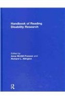 Handbook of Reading Disability Research  