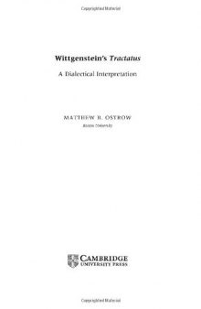 Wittgenstein's Tractatus: A Dialectical Interpretation 