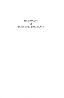 Dictionary of Scientific Biography, Volume 8: Lane to Macquer