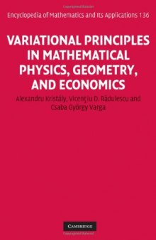 Variational principles in mathematical physics, geometry, and economics : qualitative analysis of nonlinear equations and unilateral problems