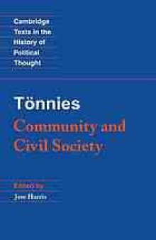 Tonnies: Community and Civil Society
