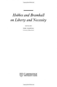 Thomas Hobbes, John Bramhall - Hobbes and Bramhall on Liberty and Necessity