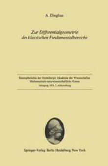 Zur Differentialgeometrie der klassischen Fundamentalbereiche: Vorgelegt in der Sitzung vom 8. Dezember durch H. Seifert