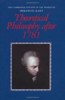 Theoretical Philosophy After 1781