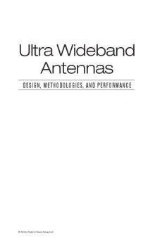 Ultra wideband antennas : design, methodologies, and performance