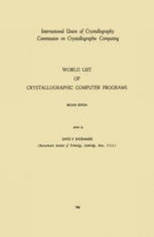 World List of Crystallographic Computer Programs