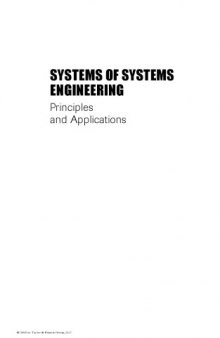 Systems of Systems Engineering: Principles and Applications