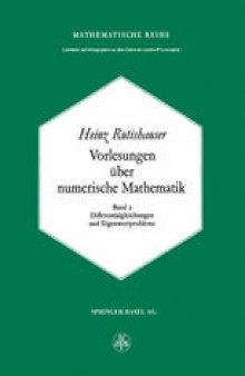 Vorlesungen über Numerische Mathematik: Band 2 Differentialgleichungen und Eigenwertprobleme