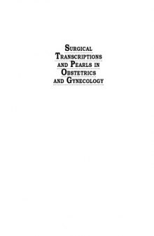 Surgical Transcriptions and Pearls in Obstetrics and Gynecology, Second Edition