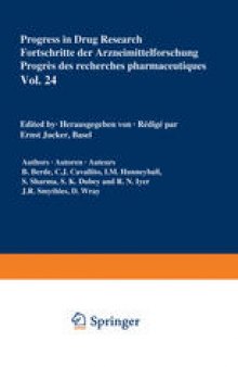 Progress in Drug Research / Fortschritte der Arzneimittelforschung / Progrès des recherches pharmaceutiques