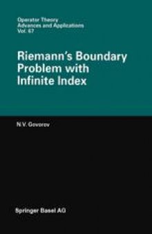 Riemann’s Boundary Problem with Infinite Index