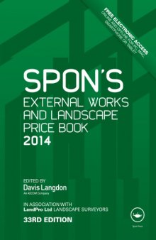 Spon's external works and landscape price book. 2014