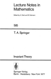 Invariant theory (Lecture notes in mathematics ; 585)
