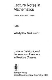 Uniform Distribution of Sequences of Integers in Residue Classes