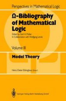 Ω-Bibliography of Mathematical Logic. Volume 3: Model Theory