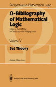 Ω-Bibliography of Mathematical Logic. Volume 5: Set Theory