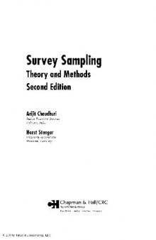 Survey sampling: theory and methods