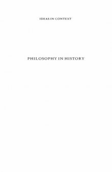 Philosophy in History: Essays in the Historiography of Philosophy (Ideas in Context)