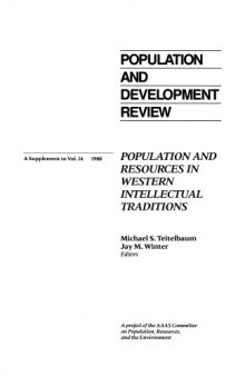 Population and Resources in Western Intellectual Traditions