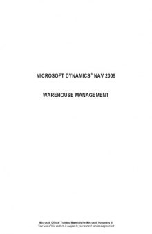 Microsoft Dynamics® NAV 2009 Warehouse Management 