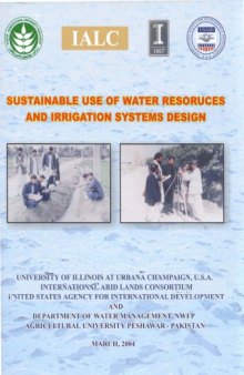 Sustainable Use of Water Resources and Irrigation Systems Design